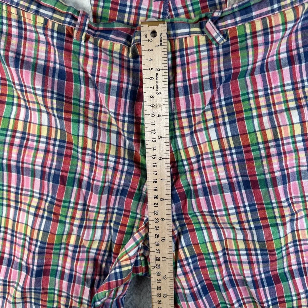 Polo Ralph Lauren Mens 38 Multicolor Madras Plaid Cotton Shorts Classic Fit Golf